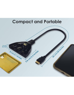 Adaptador HDMI Switch 3 en 1 DS Estilo Distintivo 4K 1080P 2