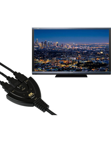 Adaptador HDMI Switch 3 en 1 DS Estilo Distintivo 4K 1080P