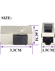 Conector Keystone CAT7 RJ45 Hembrado - Paquete de 2 - 10Gbps 2