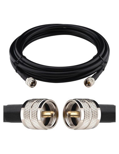 Cable Coaxial RG213 5.5M YovKiss PL-259 50 Ohm Ultra Baja Pérdida