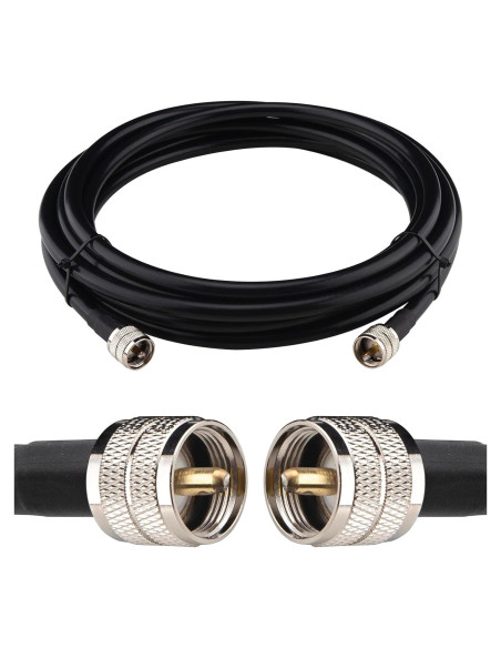 Cable Coaxial RG213 5.5M YovKiss PL-259 50 Ohm Ultra Baja Pérdida