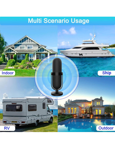 Antena de TV Digital CXYHMG MC85 4K 360 Interior Negra