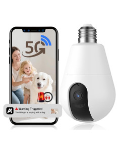 Cámara de Seguridad Bombilla STLINKIO 2K AI Inalámbrica