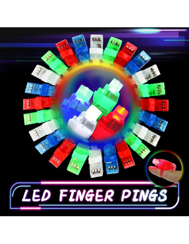 60 Luces LED para Dedos VETE - Mini Linternas Brillantes