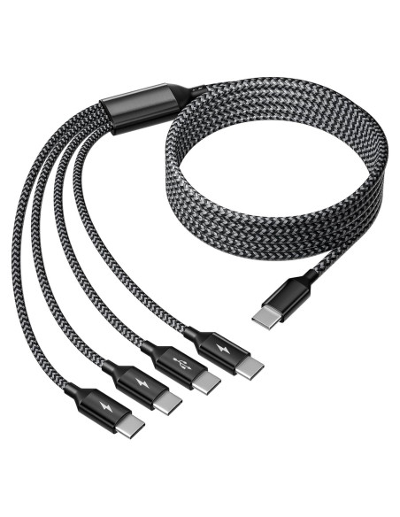 Cable Divisor USB C 4 en 1 MPATIBY 5FT Negro