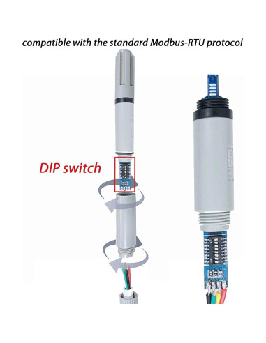 Sensor de Temperatura y Humedad RQG Modbus RTU -40C a 125C