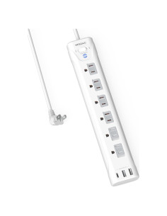 Regleta 2 Clavijas a 3 Clavijas WRXDMC 6 Salidas AC 3 USB