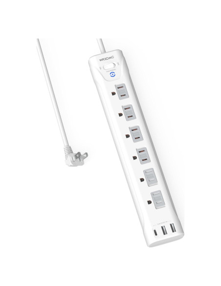 Regleta 2 Clavijas a 3 Clavijas WRXDMC 6 Salidas AC 3 USB