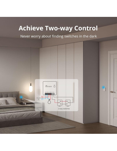 Interruptor de Luz Inteligente SONOFF ZBMINI 1000W Paquete de 4