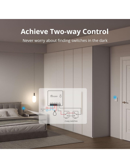 Interruptor de Luz Inteligente SONOFF ZBMINI 1000W Paquete de 4
