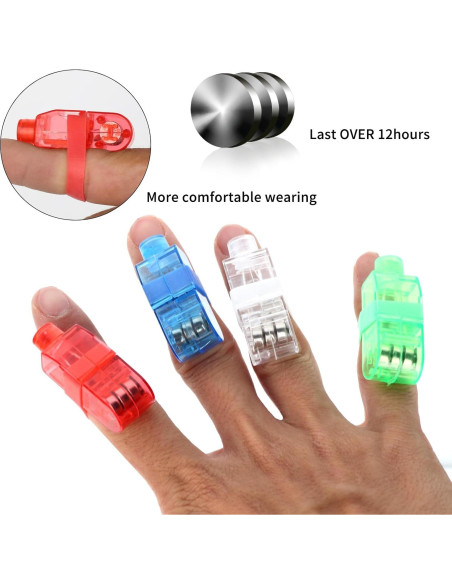 60 Luces LED para Dedos VETE - Mini Linternas Brillantes