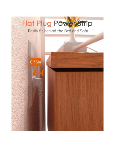 Regleta 2 Clavijas a 3 Clavijas WRXDMC 6 Salidas AC 3 USB