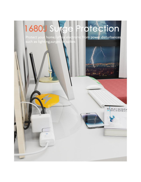 Regleta 2 Clavijas a 3 Clavijas WRXDMC 6 Salidas AC 3 USB