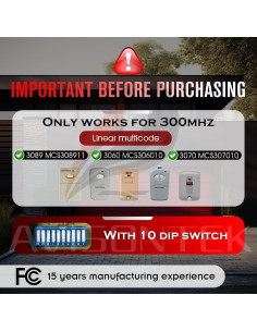 Control Remoto de Garaje MultiCode 3089 Avisontek 3PCS 2