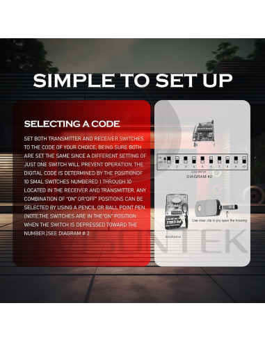 Control Remoto de Garaje MultiCode 3089 Avisontek 3PCS