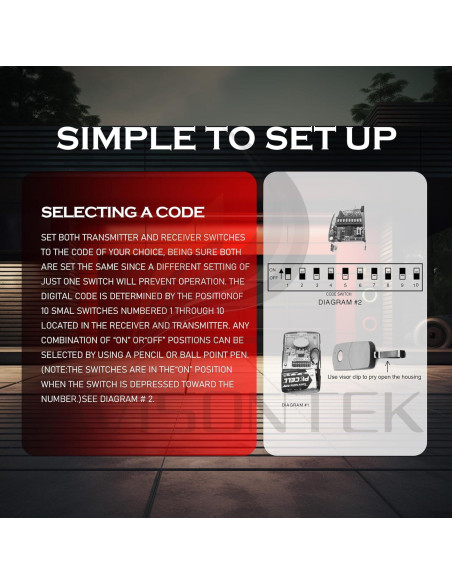 Control Remoto de Garaje MultiCode 3089 Avisontek 3PCS