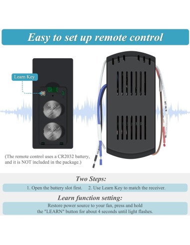 Kit Control Remoto Ventilador Techo Prichor WiFi 3 Velocidades