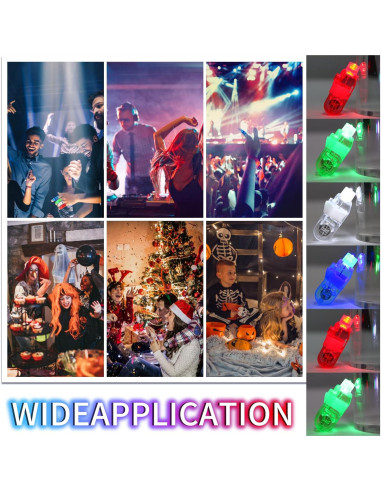 60 Luces LED para Dedos VETE - Mini Linternas Brillantes