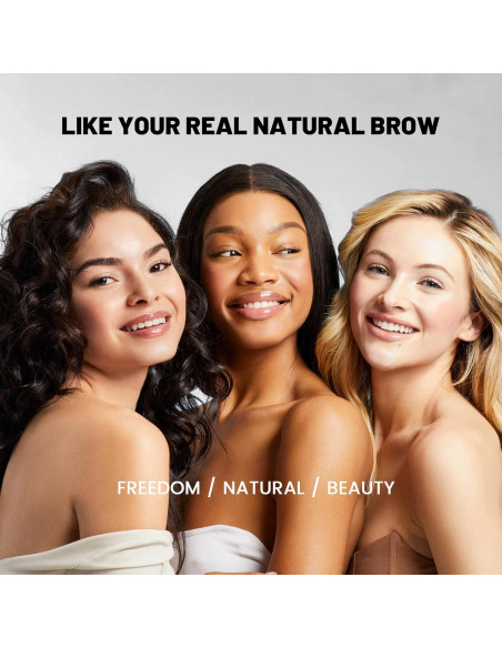 Lápiz de Cejas 2 en 1 Pudaier Marrón Natural a Prueba de Agua