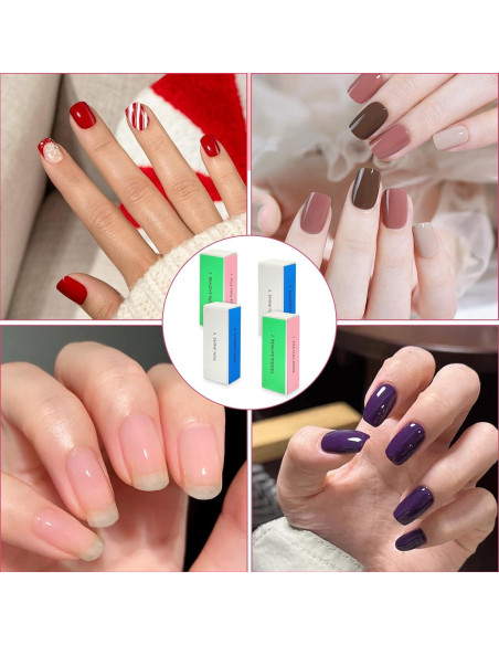 Bloque Pulidor de Uñas LNAUJS 12 Piezas 4 Lados Cuidado Suave