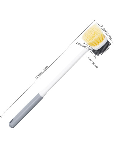 Cepillo para Pies Beomeen 35 cm Doble Cara Silicona y Cerdas Suaves