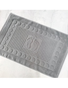 Alfombrilla de baño de algodón Eeghurt 80x50cm Gris Pie 2