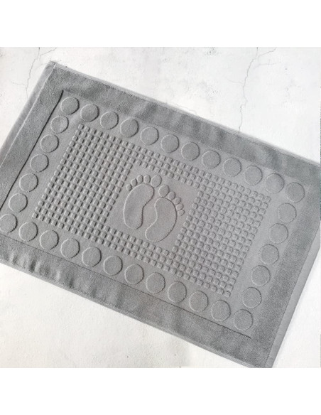 Alfombrilla de baño de algodón Eeghurt 80x50cm Gris Pie