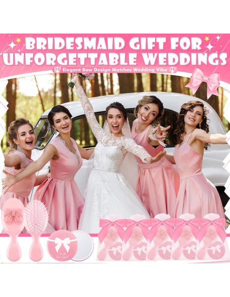 Conjunto de 12 Favoritos de Fiesta Rosa JolliKids con Espejo y Cepillo