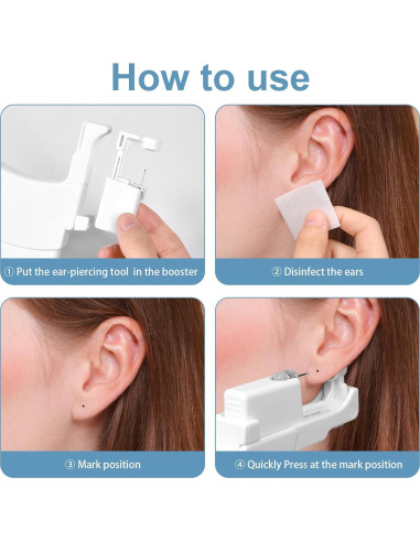 Pistola de Perforación de Orejas Reutilizable con Studs - Kit Profesional