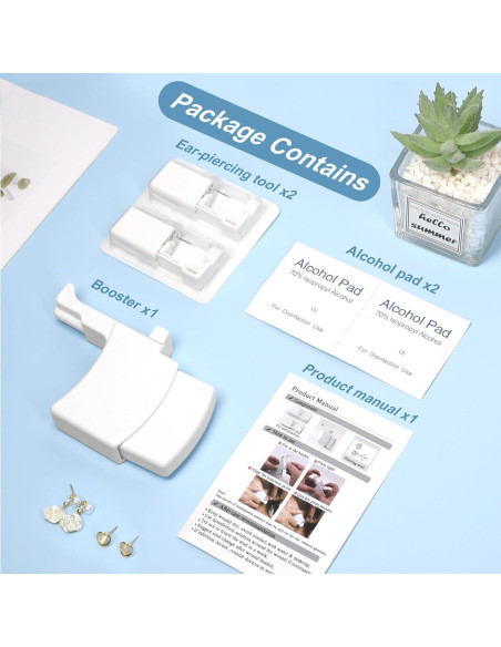 Pistola de Perforación de Orejas Reutilizable con Studs - Kit Profesional