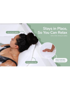 Almohada de Baño Rylor - Cuerpo Completo, Secado Rápido, Blanco 2