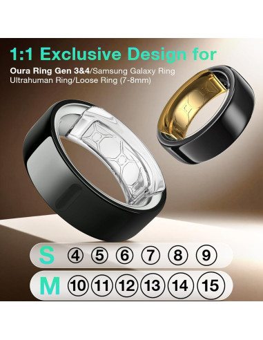 Agarres Invisibles YWXTW para Anillo Oura y Samsung - Paquete de 8