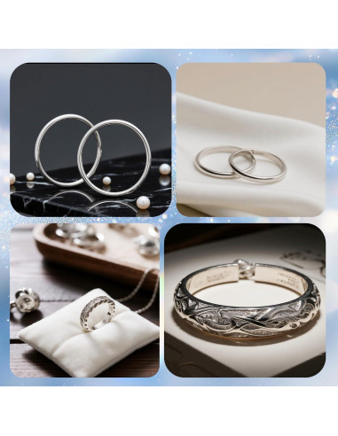 100 Paños de Limpieza de Joyería Amarillo 8x8cm Reutilizables