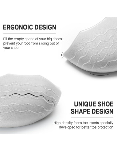 Rellenos Antideslizantes para Zapatos BCCKLE - Ajustables Gris