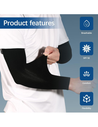 Mangas para brazos Anpuimult UV 50+ 12 Pcs para Ciclismo y Deportes