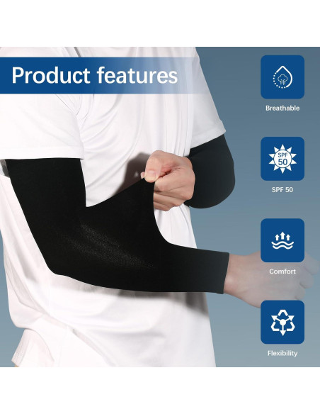 Mangas para brazos Anpuimult UV 50+ 12 Pcs para Ciclismo y Deportes