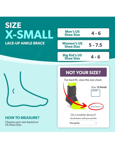 Faja de Tobillo BraceAbility para Niños - Soporte Figura 8 XS
