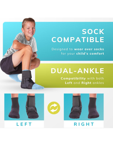 Faja de Tobillo BraceAbility para Niños - Soporte Figura 8 XS