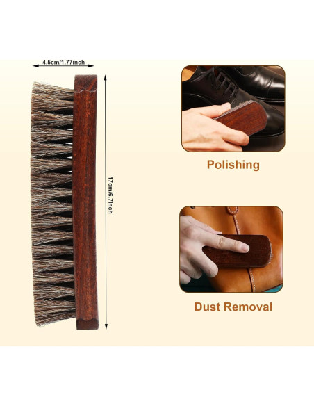 Cepillo de Zapatos Profesional Lyssra 100% Caballo Suave