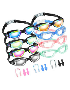 Konohan 8 Gafas de Natación Silicona Antivaho para Adultos y Niños