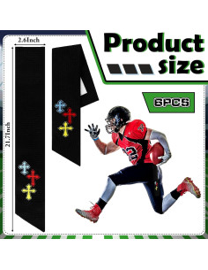 6 Toallas de Fútbol Cruzadas Mindsoft Microfibra Negra 7.87x54.86cm 2