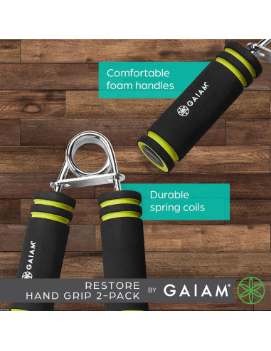 Agarre de Mano Gaiam Restore 2-Pack Resistencia Media