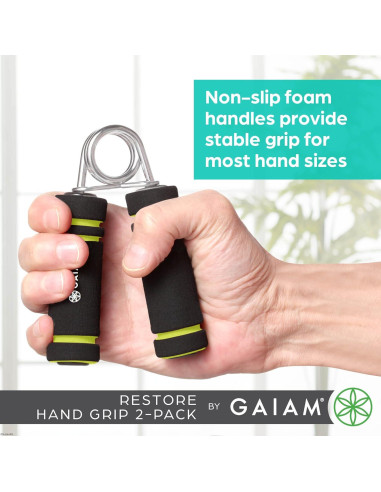 Agarre de Mano Gaiam Restore 2-Pack Resistencia Media