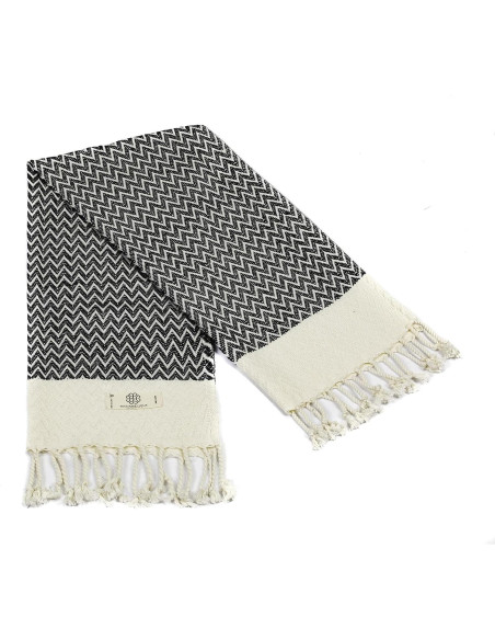 Juego de 2 Toallas de Mano Madamelique 100% Algodón Negro 46x102cm