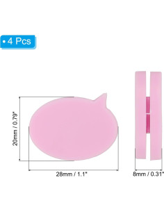 Amortiguador de Vibraciones PATIKIL para Raqueta de Tenis - Silicona Rosa 2