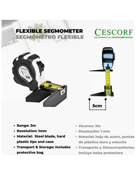 Segmómetro Flexible Cescorf para Medición Corporal 3m