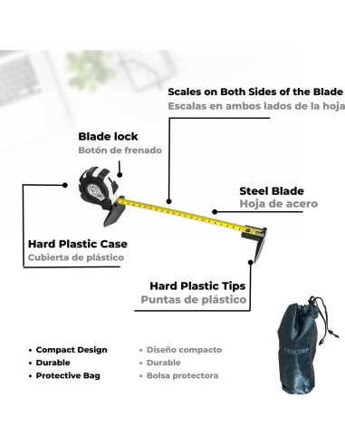Segmómetro Flexible Cescorf para Medición Corporal 3m
