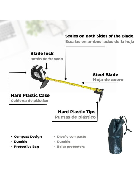 Segmómetro Flexible Cescorf para Medición Corporal 3m