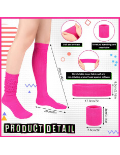 Conjunto de Fitness Tarpop: Calcetines Slouch Neón y Accesorios 2