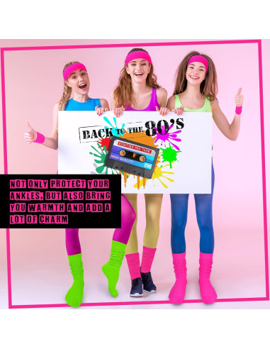 Conjunto de Fitness Tarpop: Calcetines Slouch Neón y Accesorios